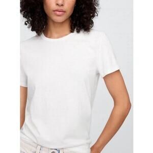 GAP Womens Favorite Crewneck White Cotton Simple Tee Shirt Sz Medium Large